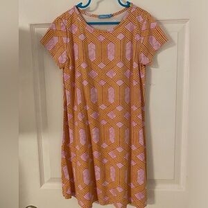 J. McLaughlin Pink Geometric Pattern Dress